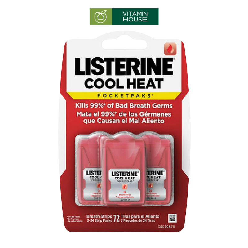 Miếng Ngậm Thơm Miệng Cool Mint Listerine Mỹ Vỉ 3 Hộp