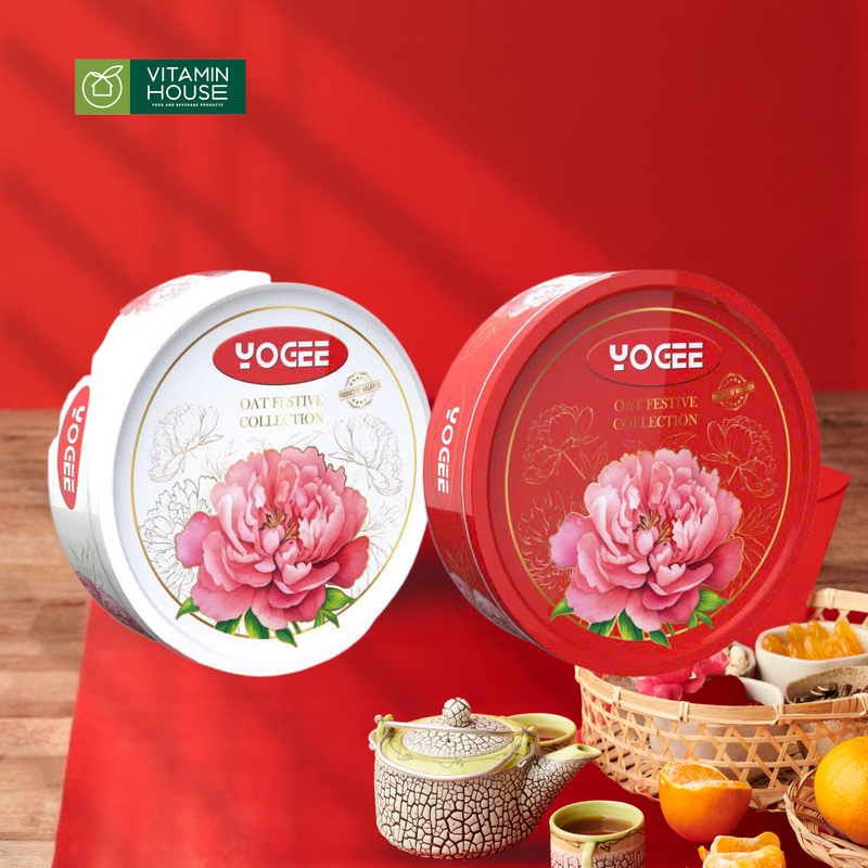 Bánh Yogee Oat Festive Collection Hộp 308g (Đỏ/Trắng/Vàng)