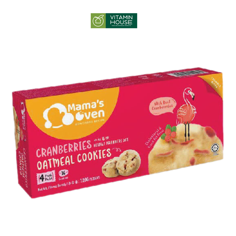 Bánh Mama's Oven Cranberries Oatmeal/Butter Milk/Almond/Vegetarian Almond 120g