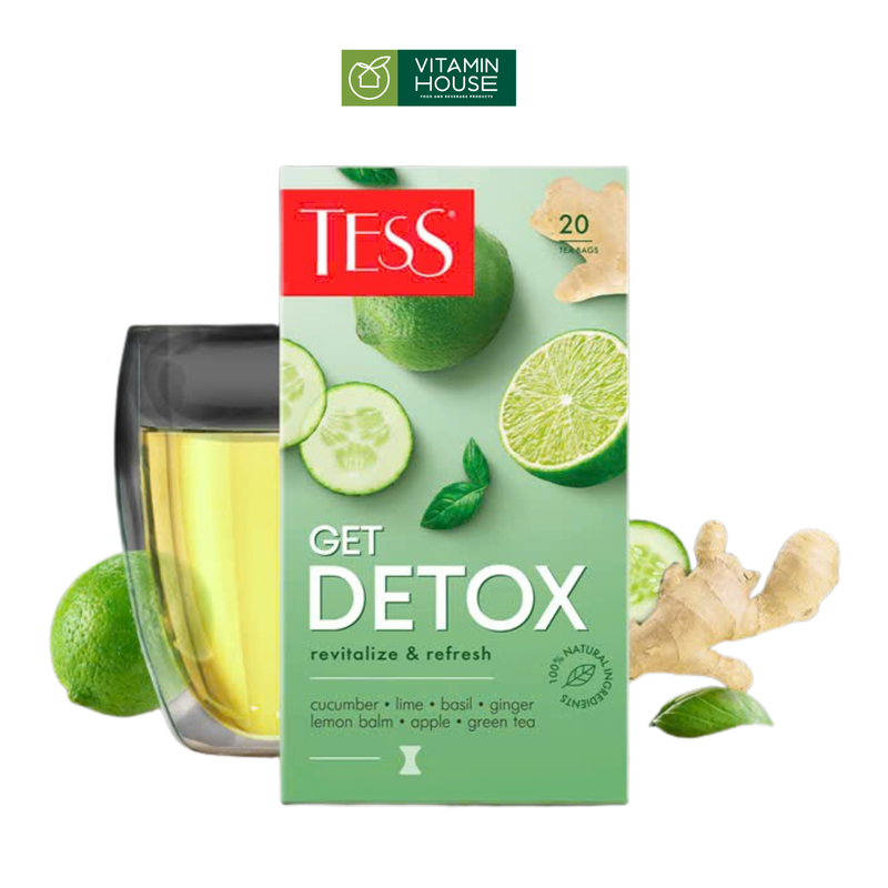 Trà Xanh Thanh Lọc/Thảo dược Thư Giãn Thượng Hạng Tess Hộp 20 Túi Lọc