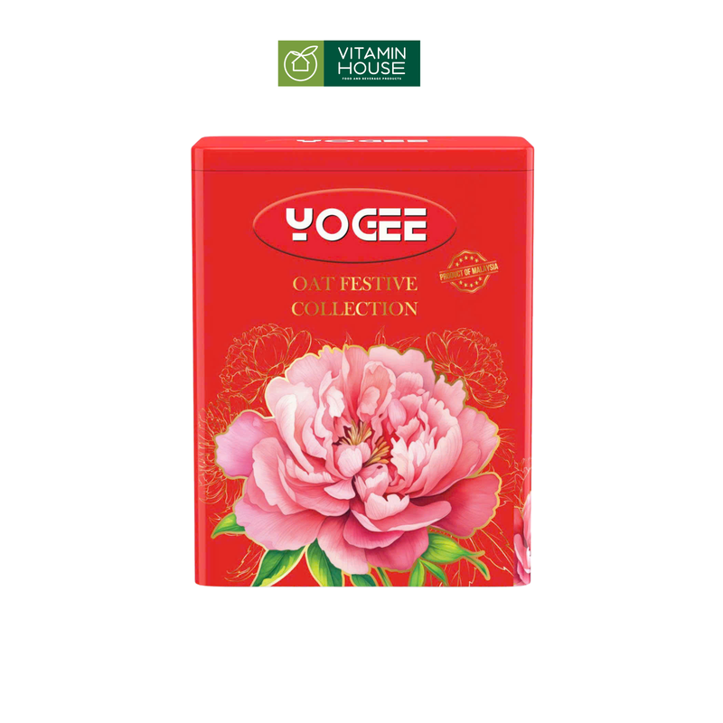Bánh yến mạch Yogee hộp 210g đỏ/vàng/trắng