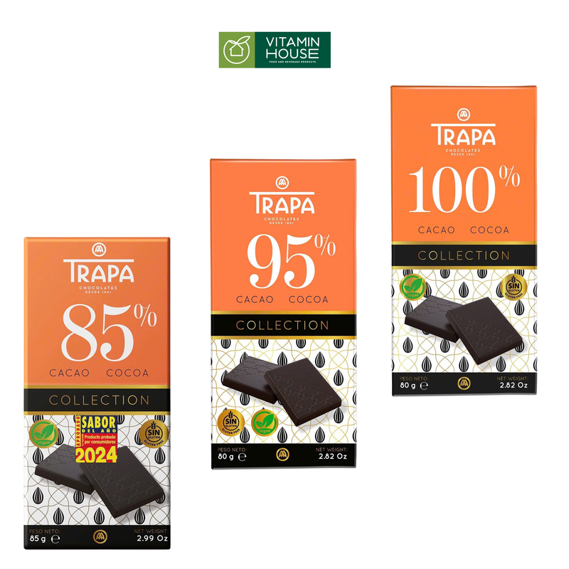 Thanh Sô-cô-la Đen Cao Cấp Trapa Tây Ban Nha 80g
