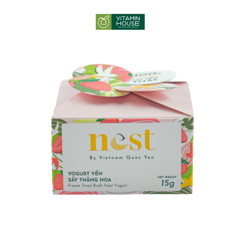 Yogurt/Flan yến sấy thăng hoa ăn Việt Nam Quốc Yến hũ 15g/20g