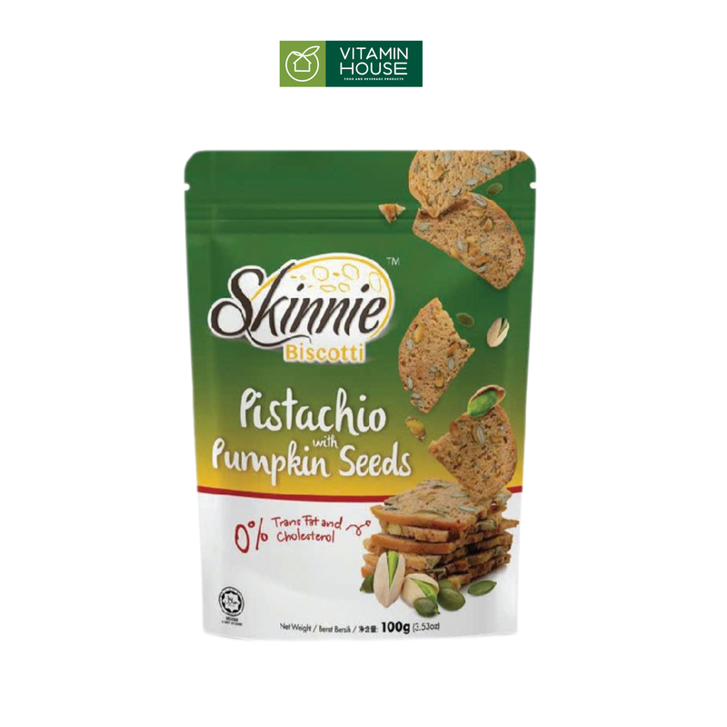 Bánh Biscotti Skinnie Hạnh Nhân/Hạt Bí/Hạt Phỉ 100g