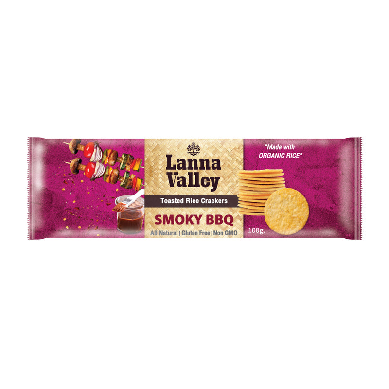 Bánh Gạo Organic Lanna Valley Vị BBQ Xông Khói 100g