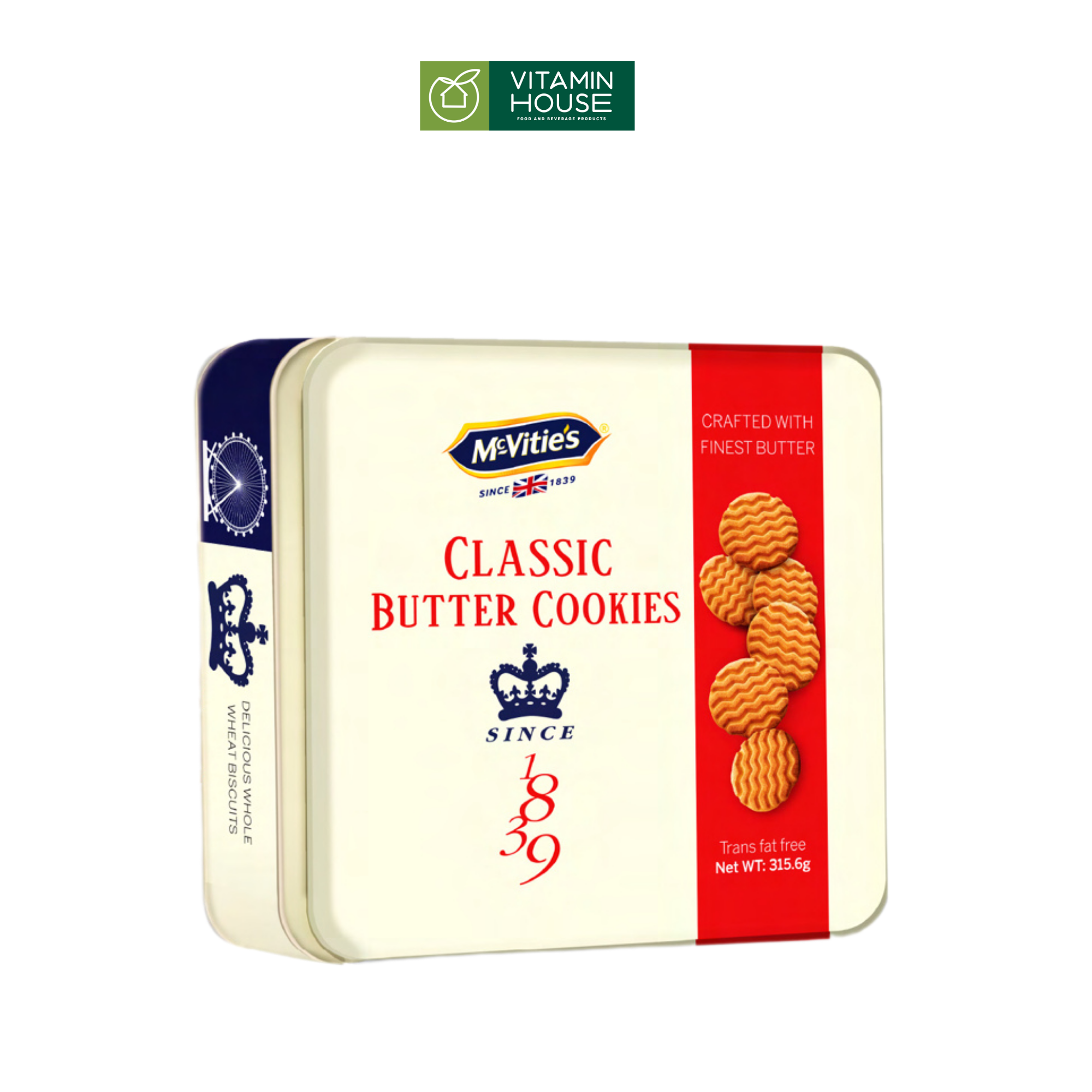 Bánh Quy McVities Classic Butter Cookies Hộp Thiếc 315.6g