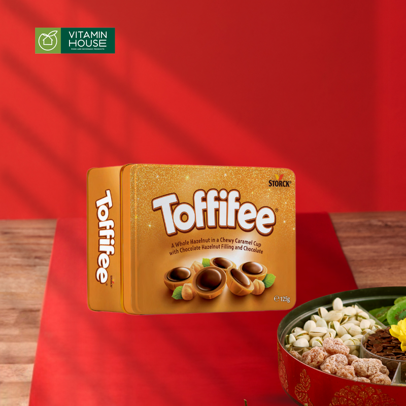 Kẹo Caramen Mềm Phủ Sô-Cô-La Nhân Hạt Dẻ Toffifee 125g
