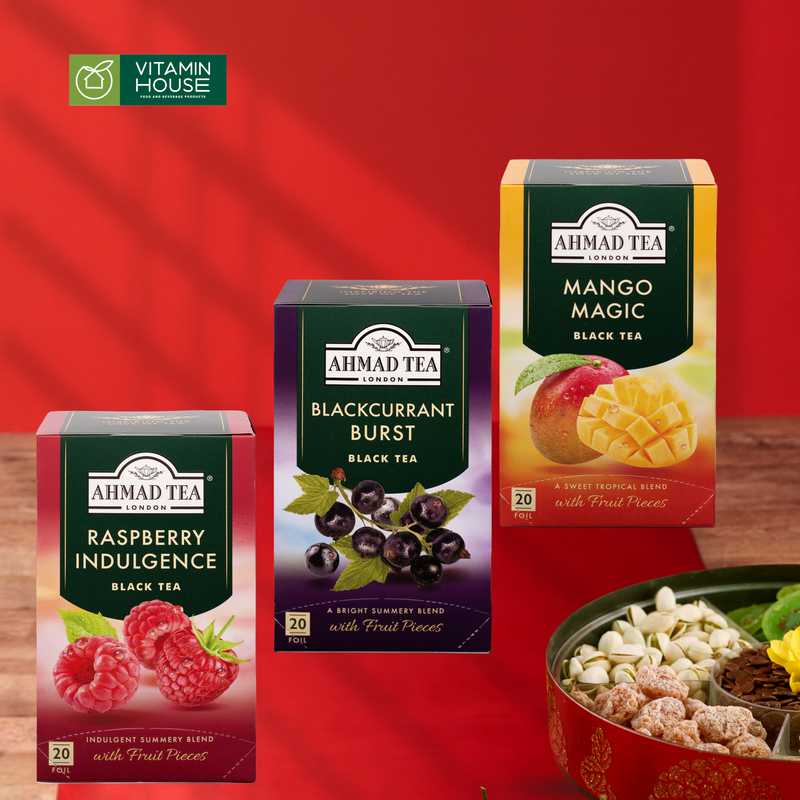 Trà trái cây nhiều vị Ahmad Tea hộp 20 túi nhôm