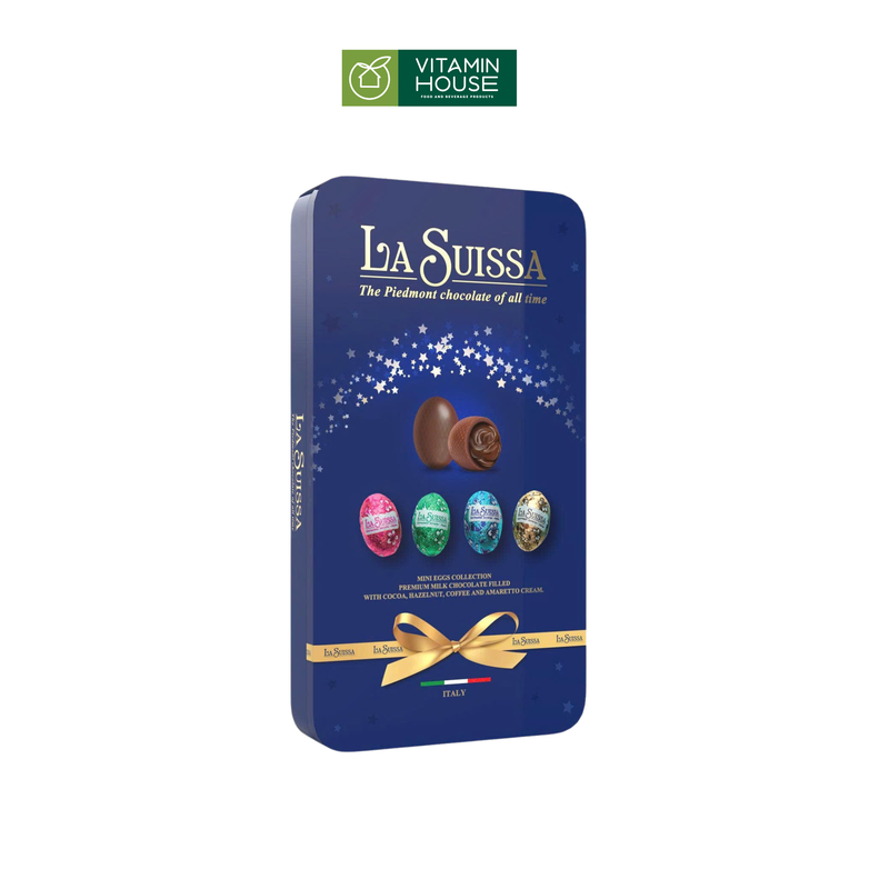 Sô-cô-la sữa hình trứng mini La Suissa hộp 220g Đỏ/Vàng/Xanh