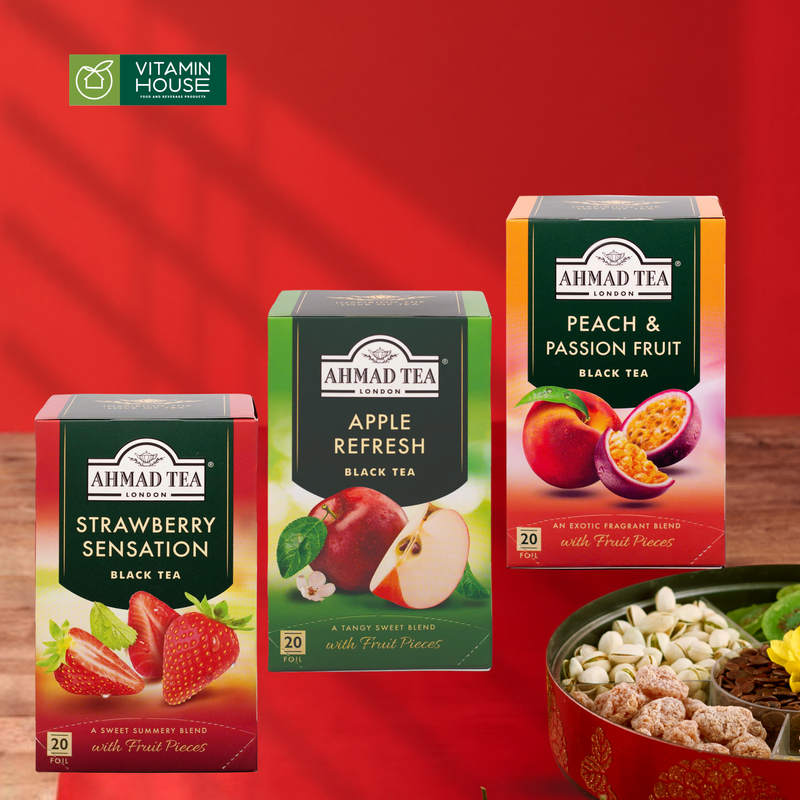 Trà trái cây nhiều vị Ahmad Tea hộp 20 túi nhôm