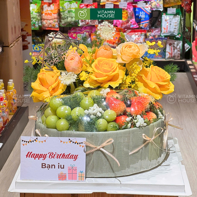 Giỏ Quà Trái Cây & Hoa Tươi Chúc Mừng Sinh Nhật