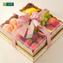 Trái Cây Cắt Sẵn Dâu, Táo, Quýt, Xoài và Nho phần 5-7 người