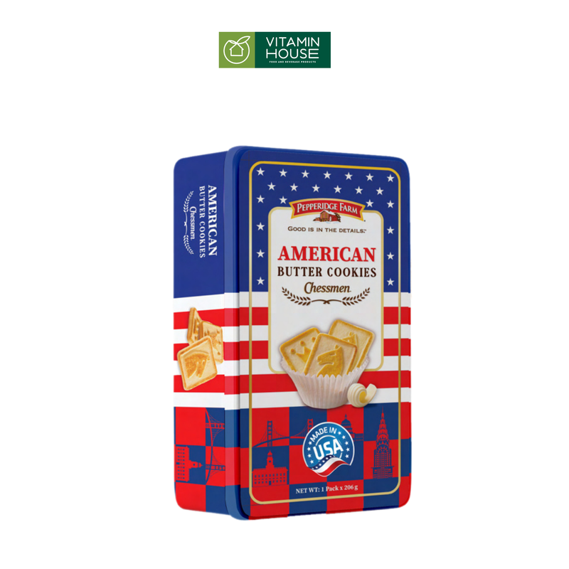 Bánh quy Pepperidge Farm American Butter Cookies Chessmen 206g