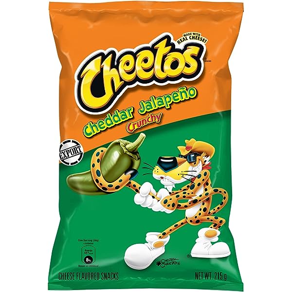 Snack Cheddar Jalapeno Cheetos Mỹ Gói 215g