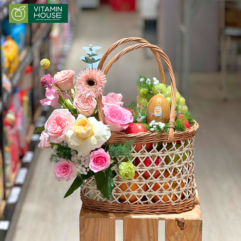 Giỏ Quà Trái Cây Kiwi Dưa Lưới Nhập Khẩu Tặng Bác Sĩ