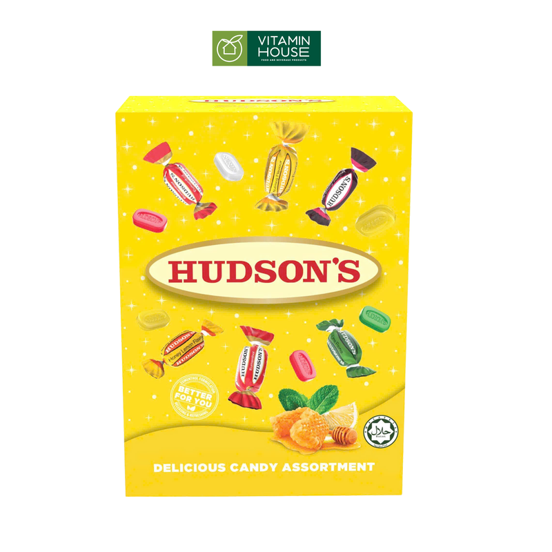 HỘP KẸO NGẬM HUDSON'S EUMENTHOL DROPS HỖN HỢP 100g