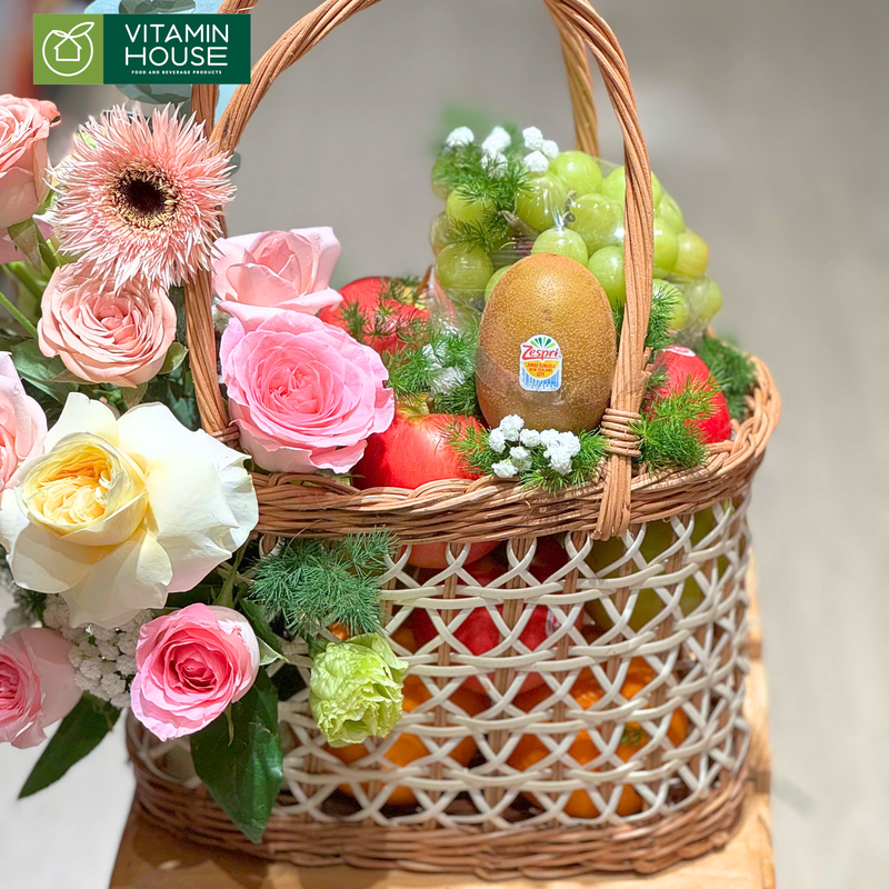 Giỏ Quà Trái Cây Kiwi Dưa Lưới Nhập Khẩu Tặng Bác Sĩ