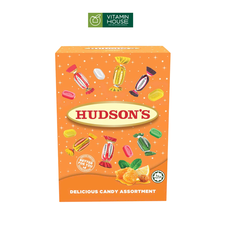 HỘP KẸO NGẬM HUDSON'S EUMENTHOL DROPS HỖN HỢP 100g
