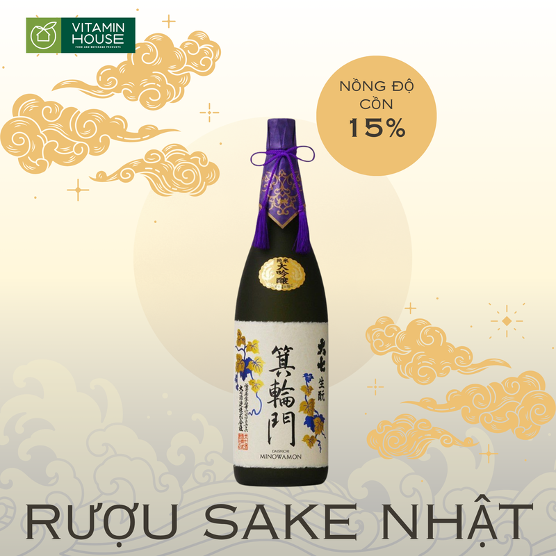 Rượu Sake Daishichi Minowamon Nhật Bản (15%)