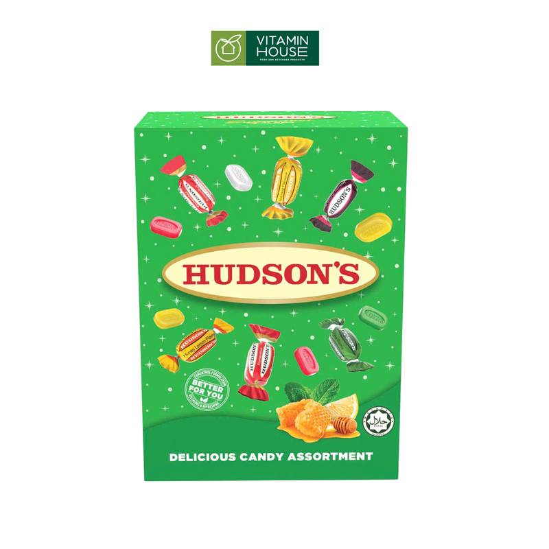 HỘP KẸO NGẬM HUDSON'S EUMENTHOL DROPS HỖN HỢP 100g