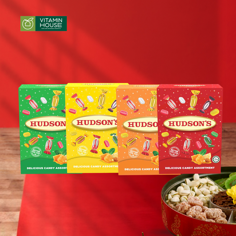 HỘP KẸO NGẬM HUDSON'S EUMENTHOL DROPS HỖN HỢP 100g