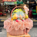 Giỏ Quà Trái Cây Thay Lời Chúc Sức Khỏe Tone Hồng