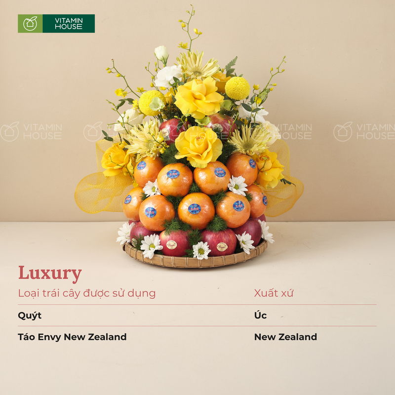 Tháp Trái Cây - Táo Đỏ, Quýt Đẹp Sang Trọng Kính Lễ, Dâng Cúng