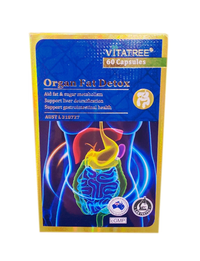 Viên Uống Giảm Mỡ Organ Fat Detox Vitatree Úc 60 Viên
