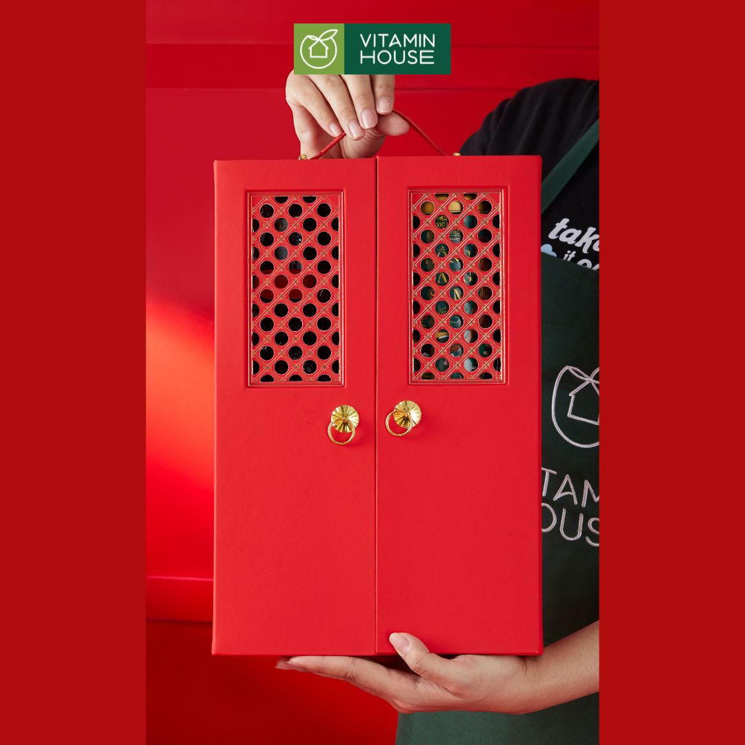 Hộp Quà Tết, Hộp Quà Rượu Tết 3 - Bánh Kẹo Sang Trọng Gửi Đến Người Thân