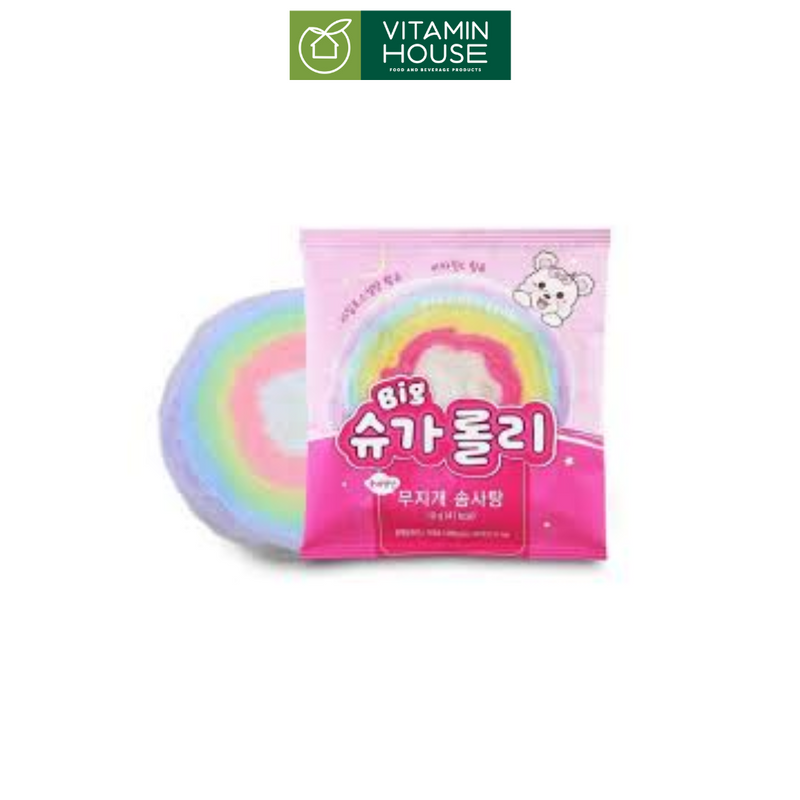 Kẹo Bông Gòn Cầu Vồng Big Sugar Lolli HQ Gói 12g