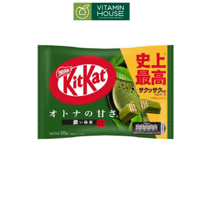 Bánh Xốp Kitkat Vị Matcha Nestle Nhật Gói 10 Thanh
