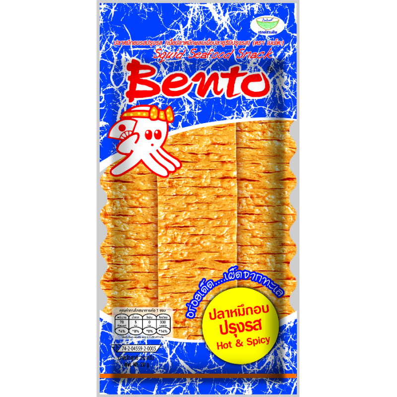 Gói Snack Mực Khô Tẩm Vị Bento Thái Lan Cay Đậm Vị