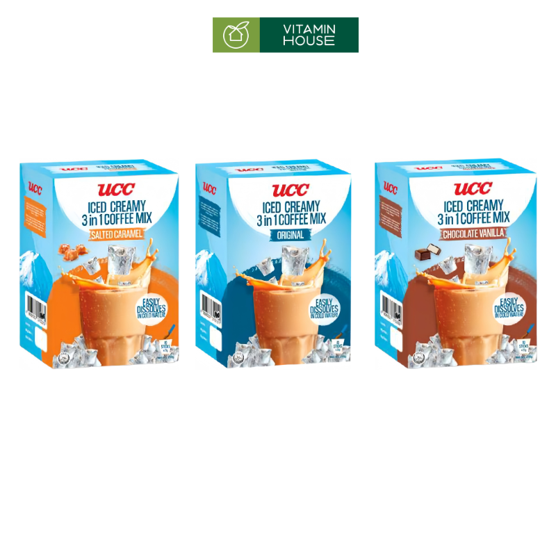 Cà Phê Hòa Tan Pha Lạnh 3 Trong 1 UCC Hộp 250g (3 Vị)