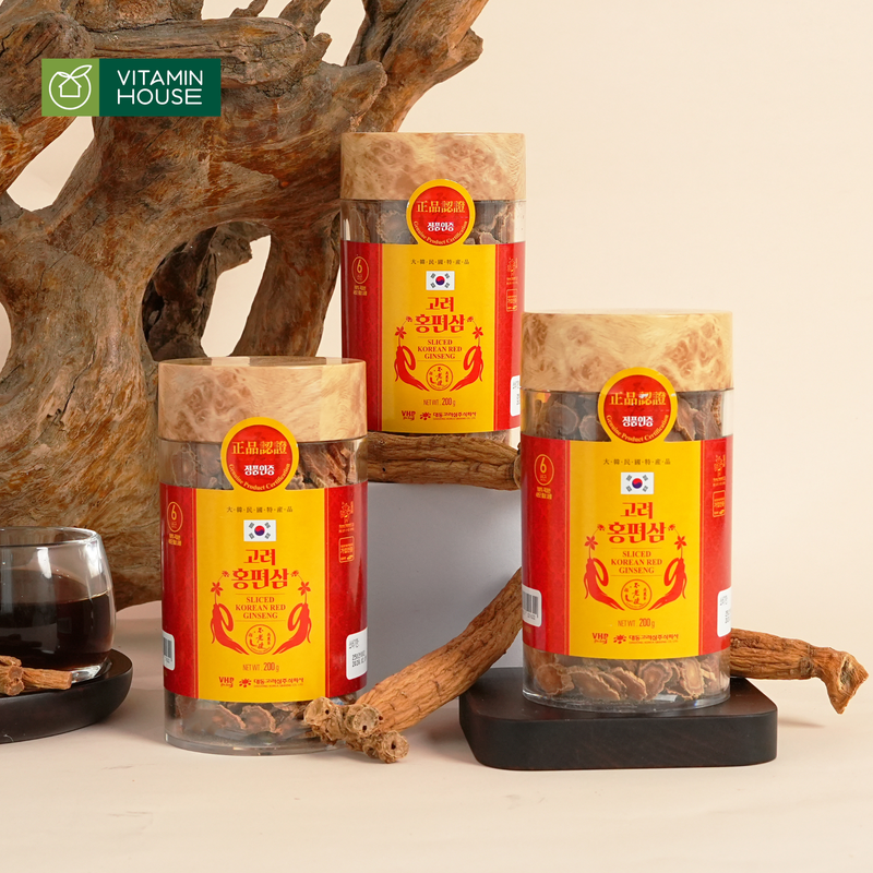 Hồng sâm HQ thái lát (200g dạng lọ)- Daedong