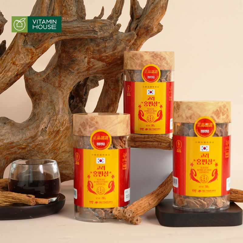 Hồng sâm HQ thái lát (200g dạng lọ)- Daedong