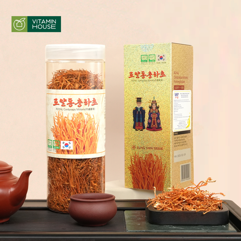 Nấm đông trùng hạ thảo sấy khô Daedong hũ 100g
