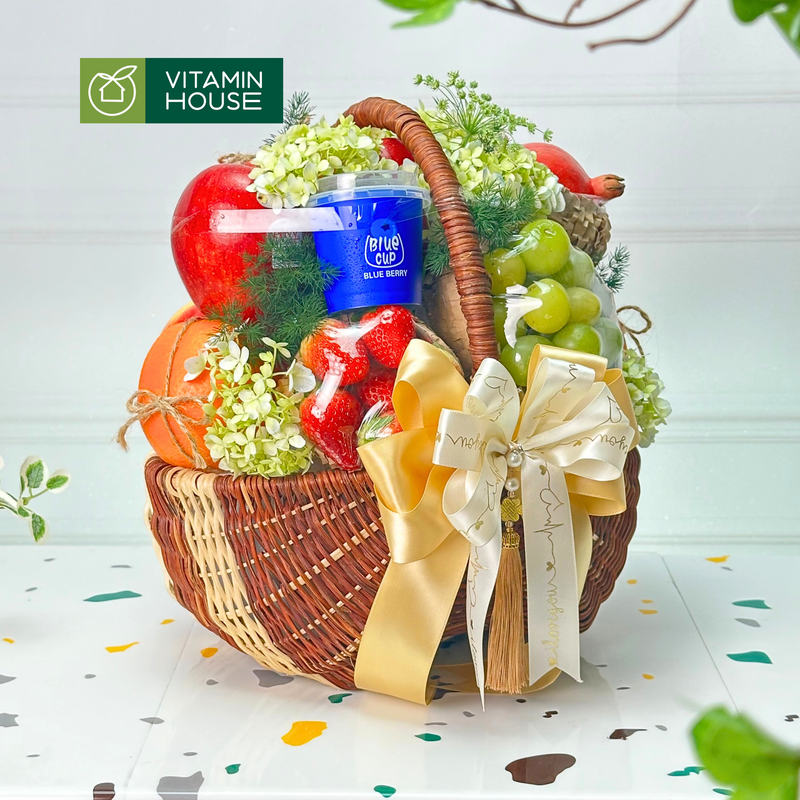 Giỏ Quà Trái Cây Táo, Cam Nhập Khẩu Tặng Đồng Nghiệp Nữ