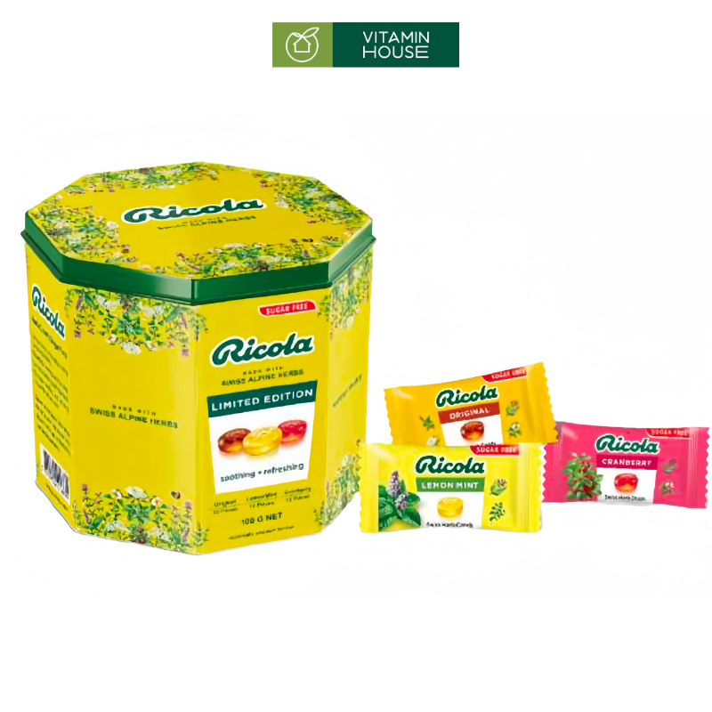 Kẹo Ngậm Thảo Mộc Ricola Thụy Sĩ Nhiều Vị Sảng Khoái Thơm Mát