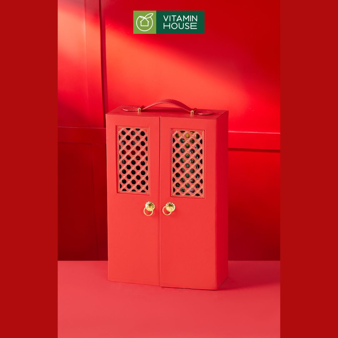 Hộp Quà Tết, Hộp Quà Rượu Tết 3 - Bánh Kẹo Sang Trọng Gửi Đến Người Thân