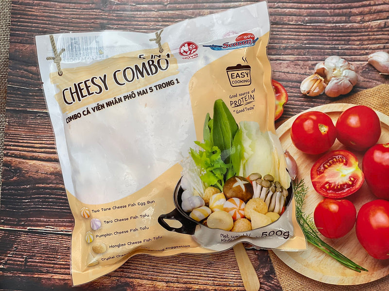 Combo Viên Thả Lẩu Nhân Phô Mai 5in1 Cheesy Gói 500g