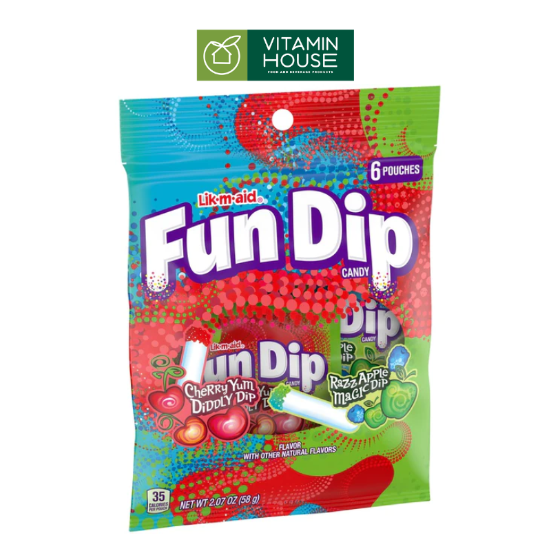 Kẹo Chấm Fun Dip Cherry Gói 58g
