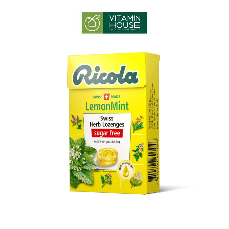 Kẹo Thảo Mộc Ricola LemonMint 45G (Vàng) (New)