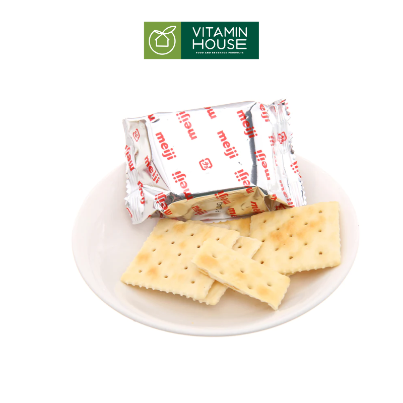 Bánh Quy Lạt Plain Crackers Yến Mạch Meiji Nhật Hộp 52g