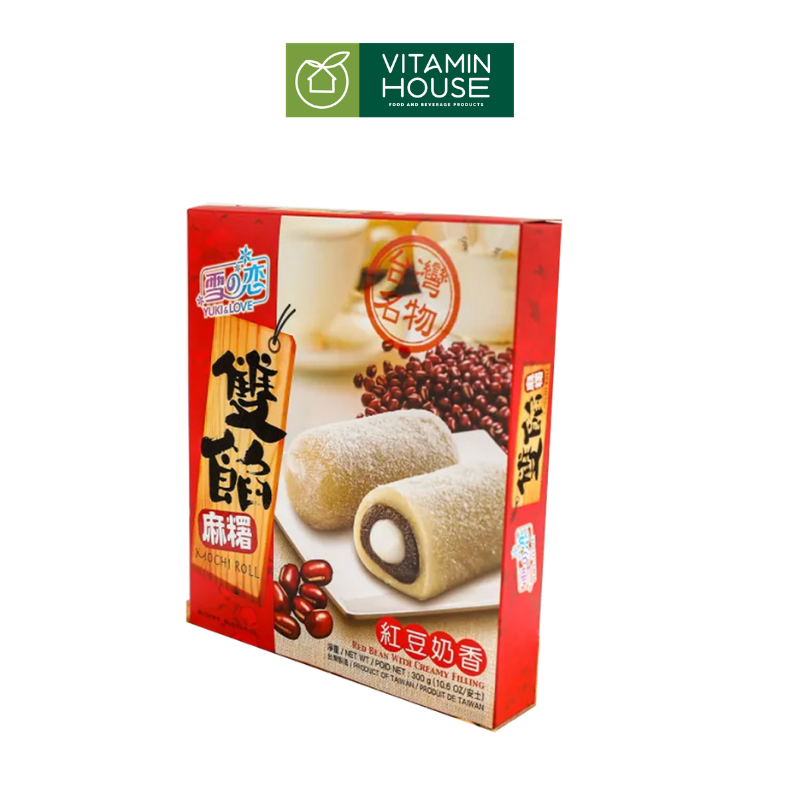 Bánh Mochi Nhân Kem Vị Đậu Đỏ Yuki&Love ĐL Hộp 300g