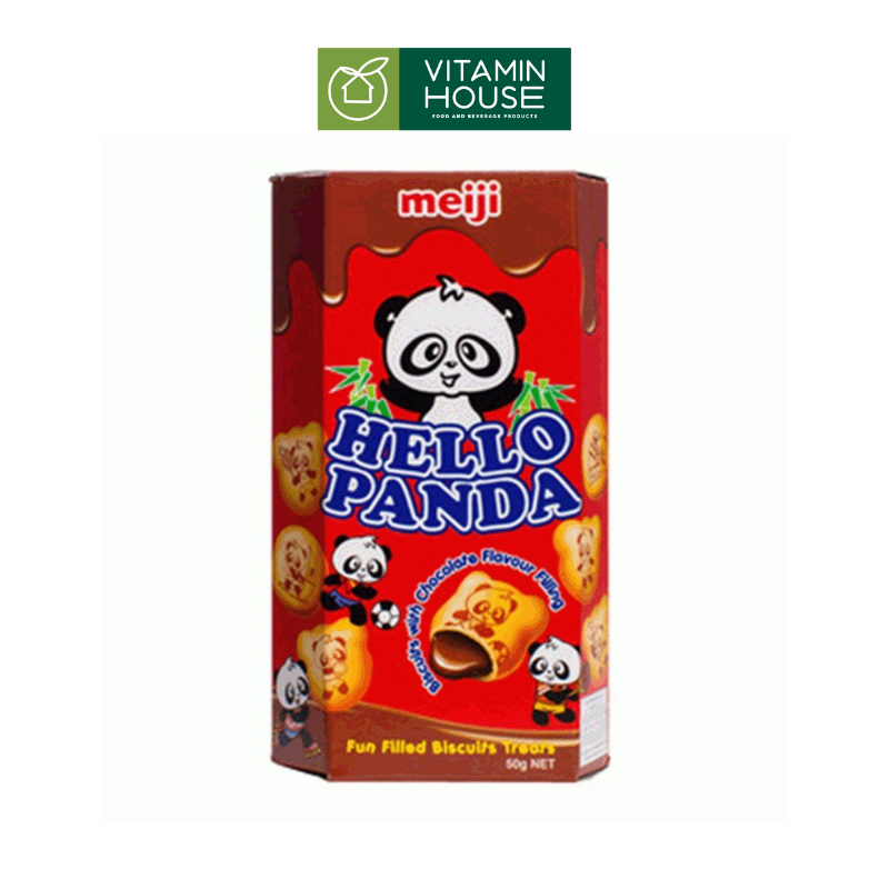 Bánh Quy Gấu Vị Chocolate Hello Panda Nhật Hộp 50g (Đỏ)