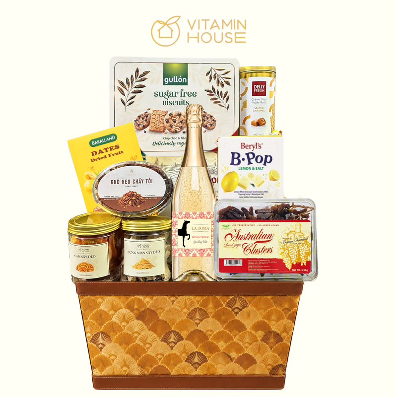 Giỏ Quà Tết Khai Xuân Tài Lộc 10 Vitamin House