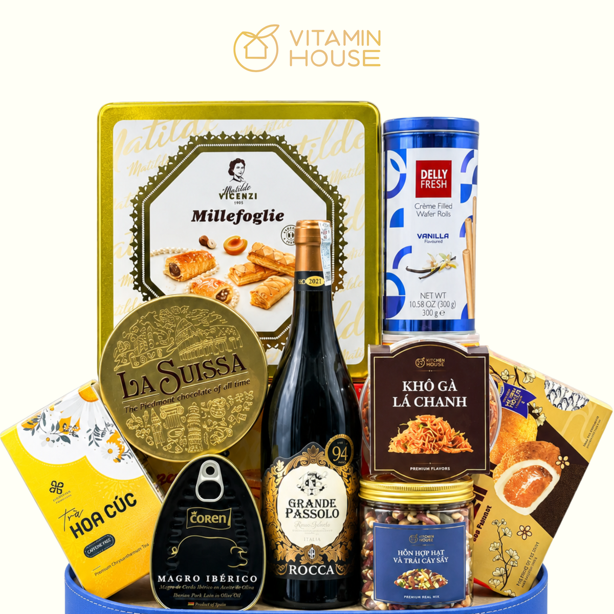 Giỏ Quà Tết Khai Xuân Vạn Phúc 16 Vitamin House
