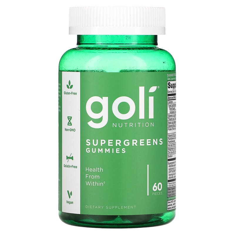 Kẹo Dẻo Supergreen Goli Mỹ Hộp 60 Viên