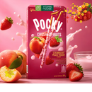 Bánh Que Pocky Trái Cây Nghiền Vị Sữa Chua Dâu Đào 38g x 60