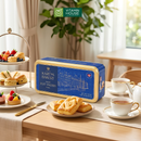 Bánh Quy Karens Puff Pastry Vanilla Đan Mạch Hộp 214g (Xanh)